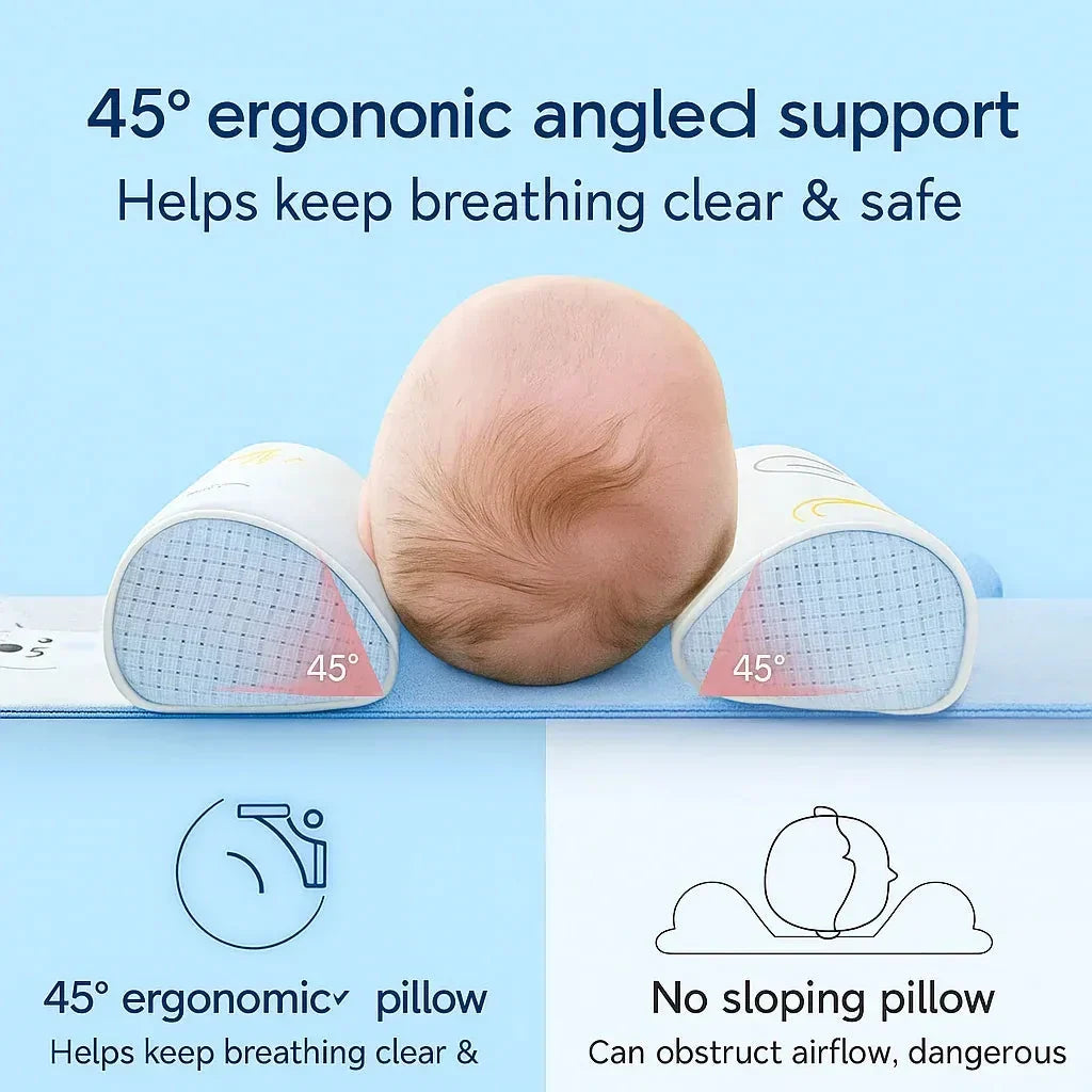 Baby Shaping Head Support Pillow – Soft, Breathable & Anti-Flat Head Pillow