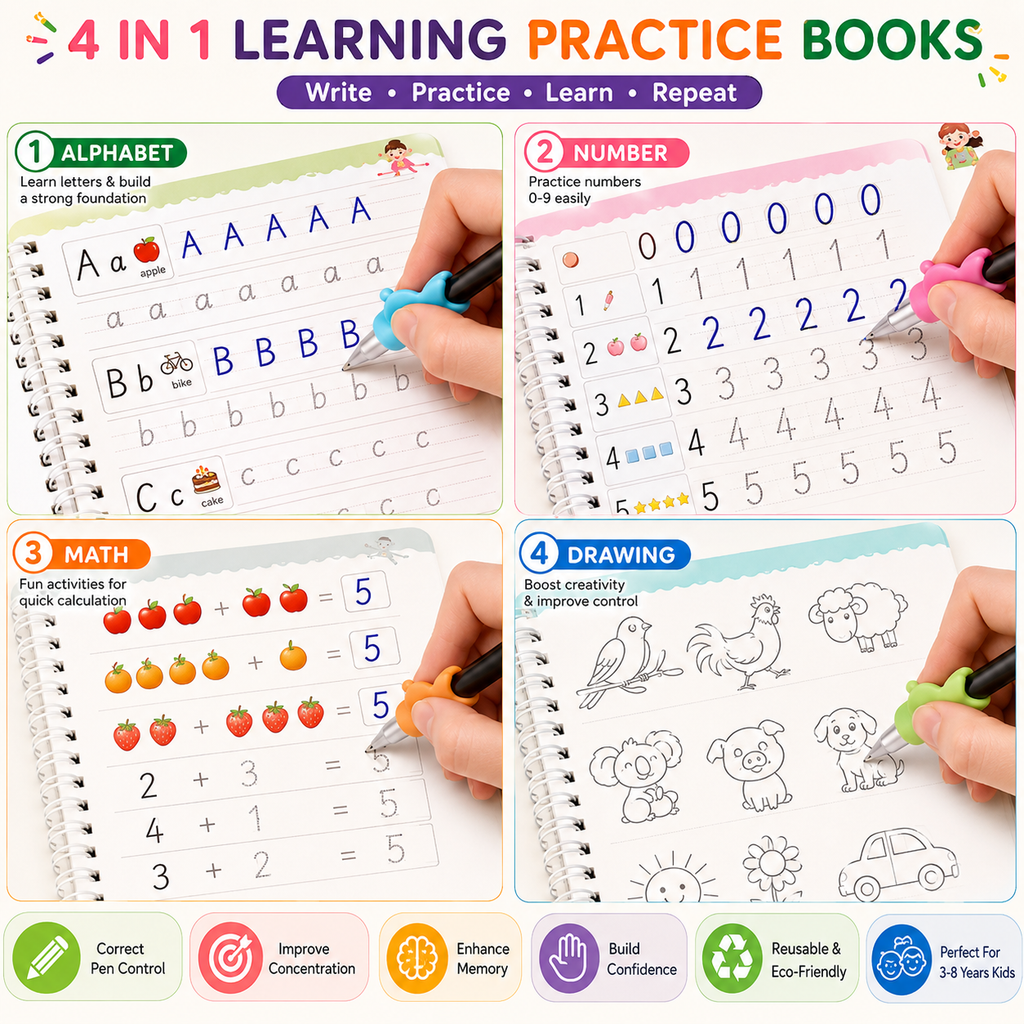 ✍️ SANK Magic Copybook Set  Improve Handwriting in Just 15 Minutes a Day